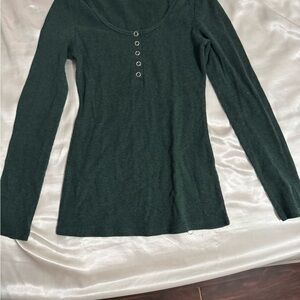 Forest Green Long Sleeve Top